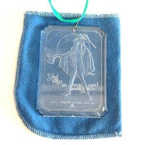 Vtg 1979 McDonalds Norman Rockwell Charles Dickens Plastic Christmas Ornament